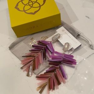Kendra Scott Pink and Purple Earrings